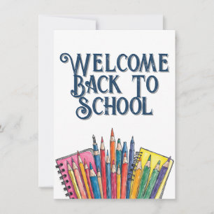 Carte Retour à l'école – Début Coloré