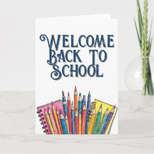Carte Retour à l'école – Début Coloré