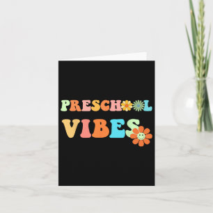 Carte Retour À L'École Vibes De La Préscolaire Premier J