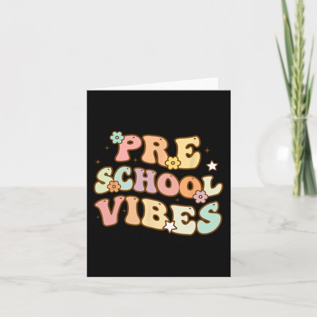 Carte Retour À L'École Vibes De L'École Préscolaire Retr (Devant)