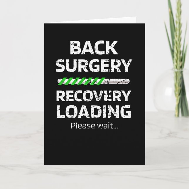 Carte Retour Chirurgie Récupération Cadeau Spine Chirurg (Devant)