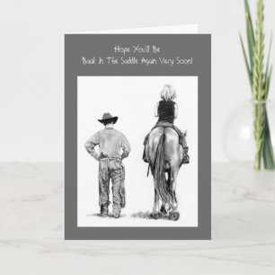 Carte "Retour Dans La Selle" Bien Se Porter : Cowboy, Cr