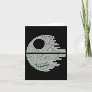 Carte Retour Du Sticker Jedi Word Art
