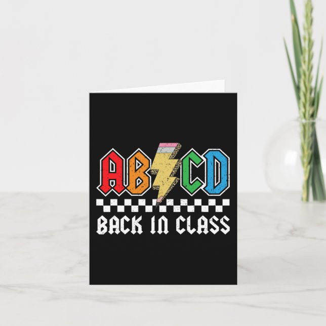 Carte Retour En Classe Rocks Retour À L'École Garçons Fi (Devant)