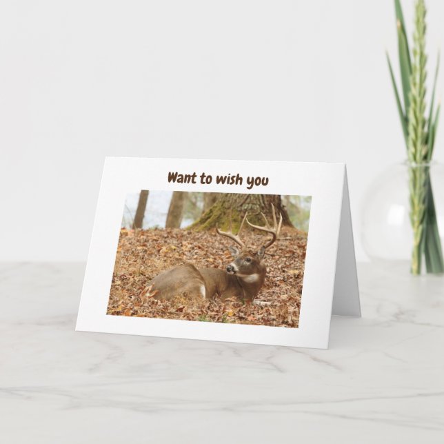 Carte RETOURNÉ DEER DIT HEUREUX 60e ANNIVERSAIRE (Devant)