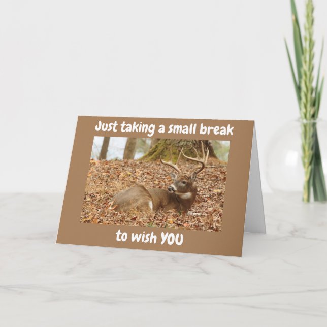 Carte RETOURNÉ DEER DIT HEUREUX 60e ANNIVERSAIRE (Devant)