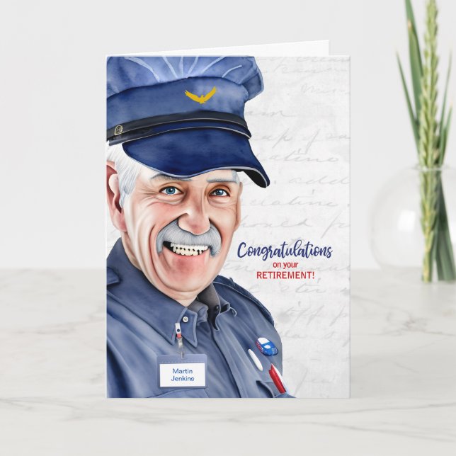 Carte Retraite de l'opérateur postal White Man (Devant)
