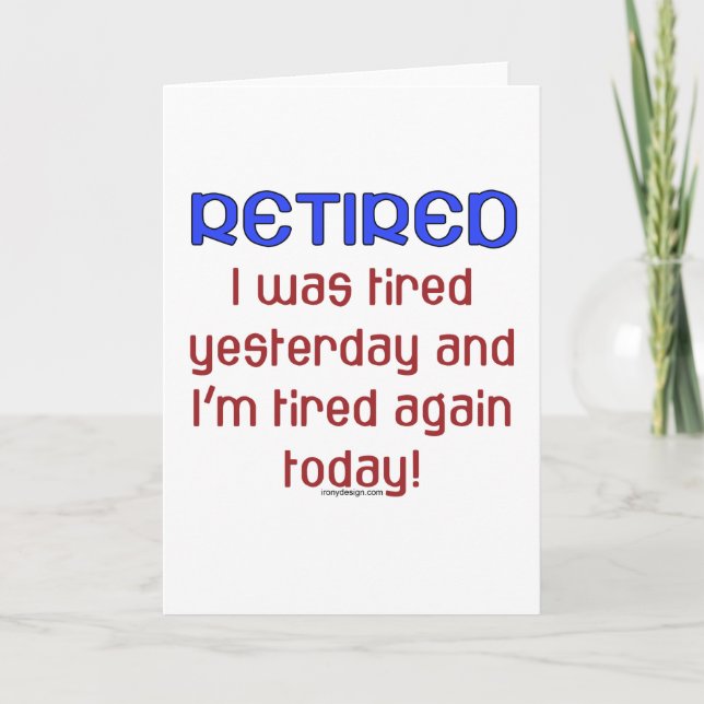 Carte Retraité et fatigué (Devant)