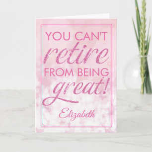 Carte Retraite Glamour Rose Retire Grande