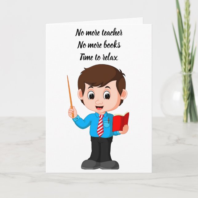 CARTE **RETRAITE** POUR VOTRE "ENSEIGNANT" PRÉFÉRÉ (Devant)