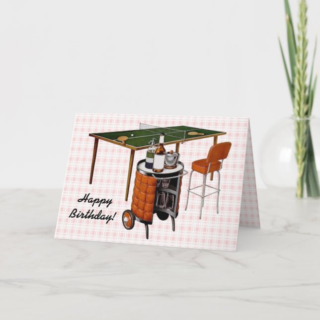 Carte Retro 1950 Fun and Games Anniversaire (Devant)