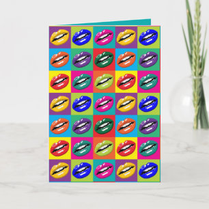 Carte Retro 60s Lips Pop Culture Art Déco Personnaliser