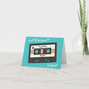 Carte Retro 80's 90's Cassette Musique Anniversaire
