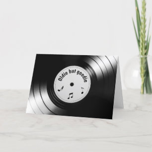 Carte Retro Black Vinyl LP Record Pour Anniversaire