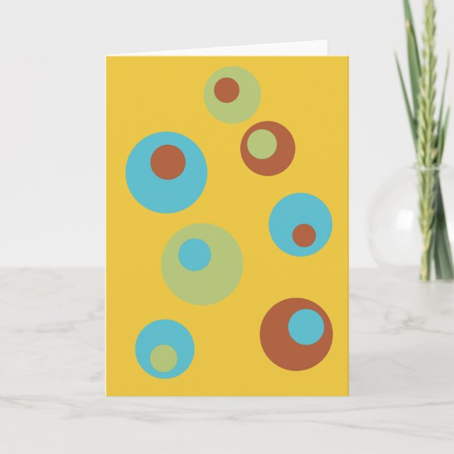 Carte Retro Blank Folded Greeting Card (Devant)