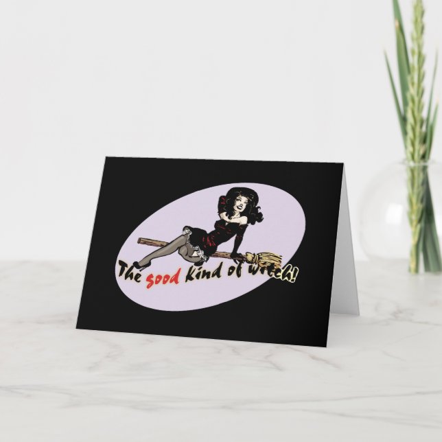 Carte Retro bon genre de sorcière (Devant)