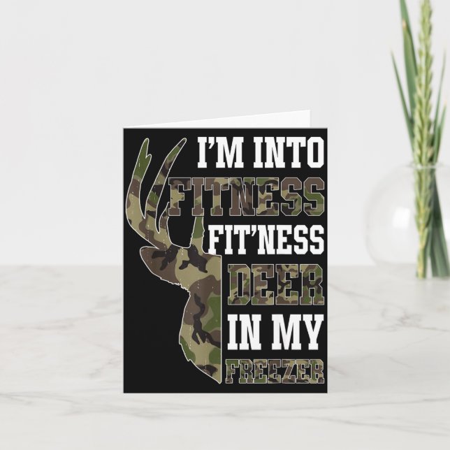 Carte Retro Camo Deer Hunting Funny Wildlife Hunter Men  (Devant)