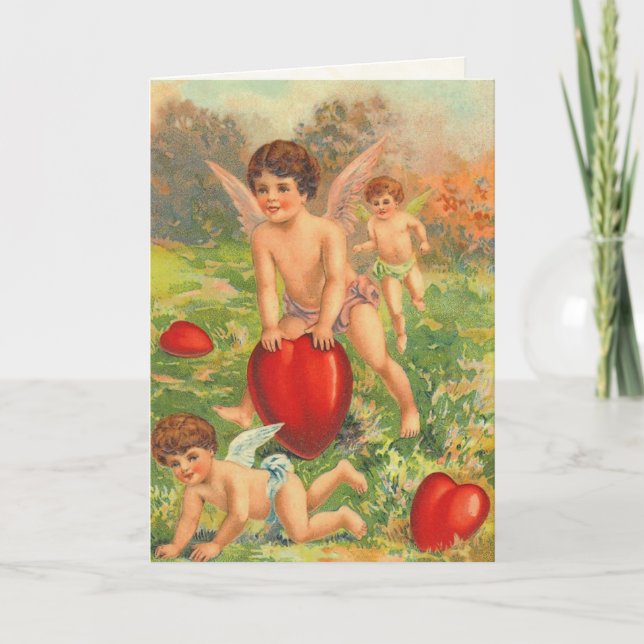 Carte Retro Cherub Valentine (Devant)