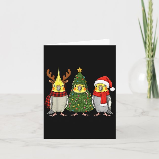 Carte Retro Christmas Atiel Parrot Santa Reindeer  (Devant)
