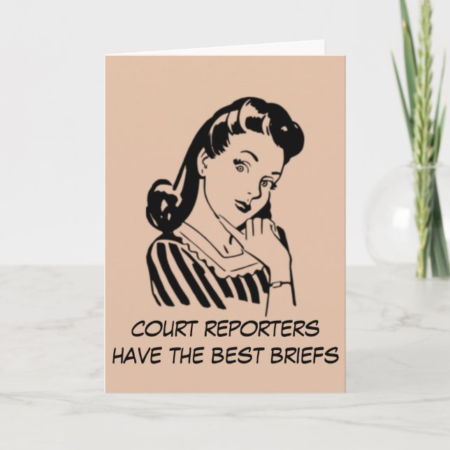 Carte Retro Court Reporters ont le Meilleur Devis de not (Devant)