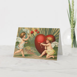 Carte Retro Cupid Valentine's Day Card
