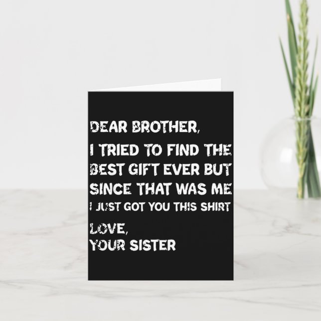 Carte Retro Dear Brother I Tried To Find The  (Devant)