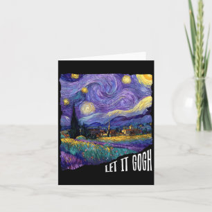 Carte Rétro Drôle Laissez Gogh Amoureux de l'Art Profess