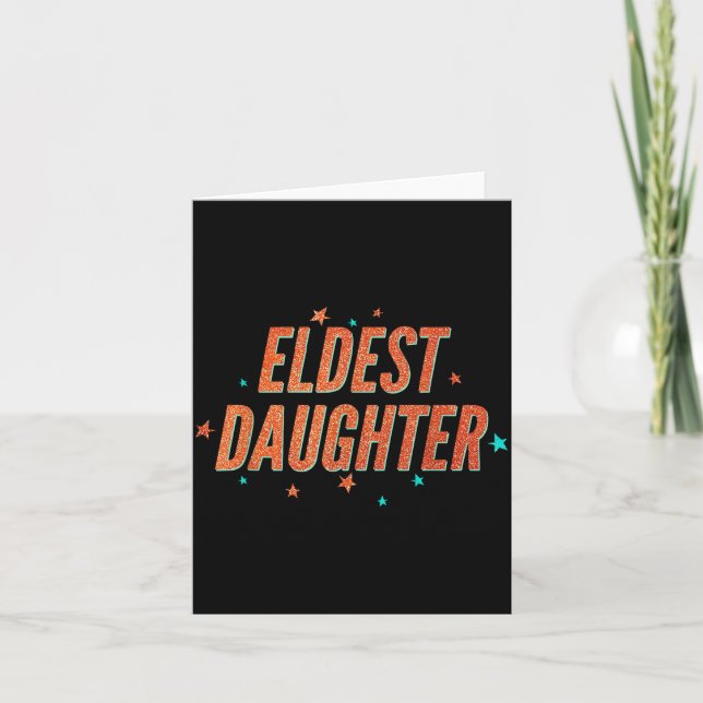 Carte Retro Eldest Daughter Team Gift For Eldest Daughte (Devant)