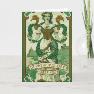 Carte Rétro - Erin Go Braugh. Salutations de la Saint-Pa
