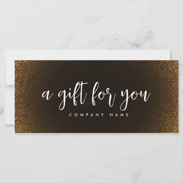 Carte Retro Gold Salon Boutique Certificat cadeau d'affa (Devant)