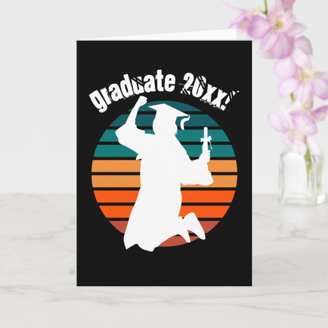 Carte Retro Graduated Jumping pour la joie Rainbow (Orchidée)