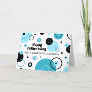 Carte Retro Grandson Bonne Fête des pères