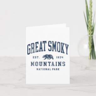 Carte Retro Great Smoky Mountains Parc national Mens Wom