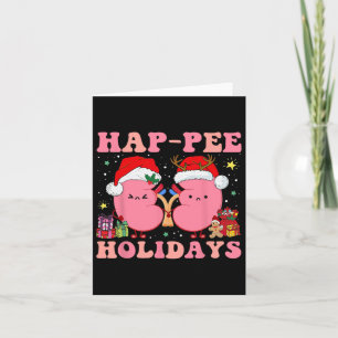 Carte Retro Hap Pee Vacances Noël Dialyse Infirmière Ki