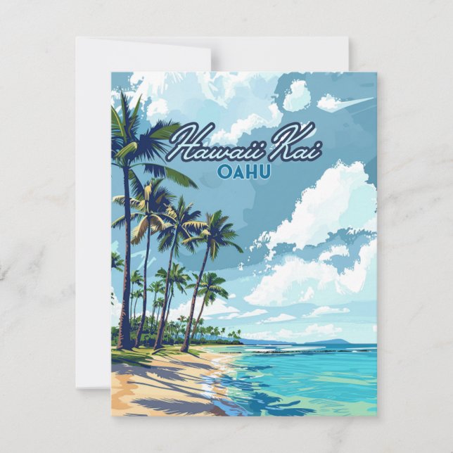 Carte rétro Hawaii Kai Honolulu Oahu Hawaii (Devant)
