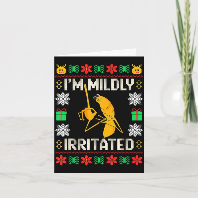 Carte Retro I'm Mildly Irritated Marcus The Worm Christm (Devant)
