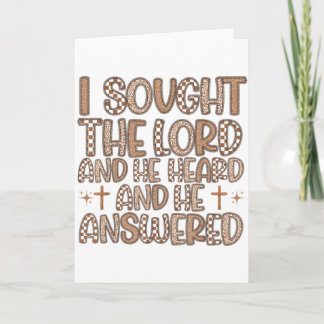 Carte Rétro J'ai cherché le Seigneur Il m'a entendu Bibl