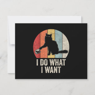 Carte Rétro Je Fais Ce Que Je Veux Chat Chemise Amoureux