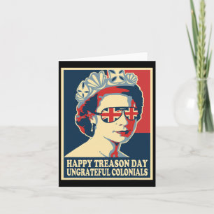 Carte Retro Joyeuse Journée de la trahison 4 juillet col