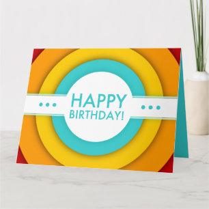 Carte rétro joyeux anniversaire