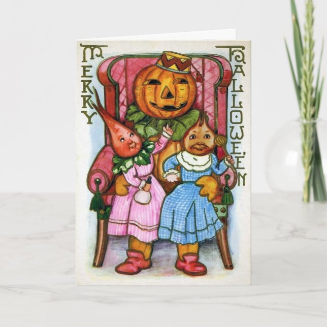 Carte Retro Merry Halloween (Devant)