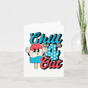 Carte Rétro Mignon 4 Juillet Glace Rafraîchir Le 4 Extér