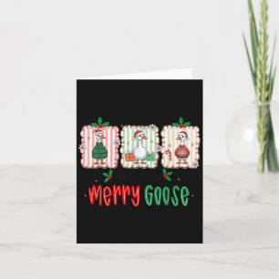 Carte Rétro Mignon Goosmas Noël Drôle Juste Un Joyeux Al