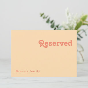 Carte Rétro moderne   Panneau réservé à la crème orange