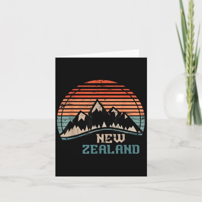 Carte Retro Mountains New Zealand  (Devant)
