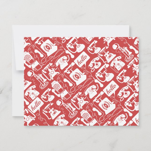 Carte Rétro n'importe quel Motif téléphonique couleur (Devant)