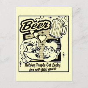Carte Retro Obtenez de la bière Lucky (Nouveau et 