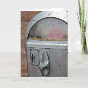 Carte Rétro parcomètre de retraite