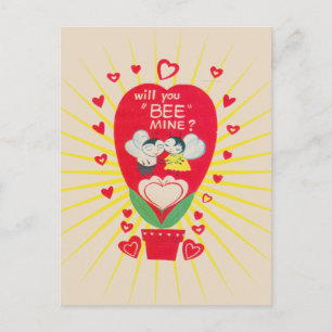 Carte rétro pour la fête des Valentines La mine d'