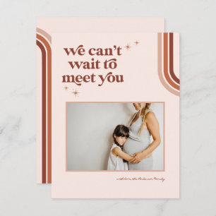 Carte Retro Seventies Boho   Grossesse photo